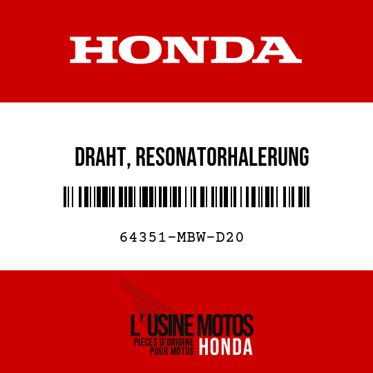 image de 64351-MBW-D20 DRAHT, RESONATORHALERUNG