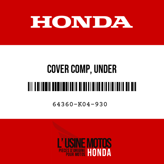 image de 64360-K04-930 COVER COMP, UNDER