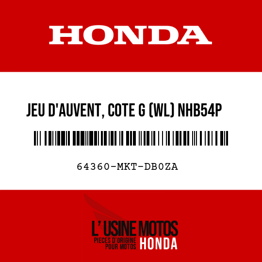 image de 64360-MKT-DB0ZA JEU D'AUVENT, COTE G (WL) NHB54P