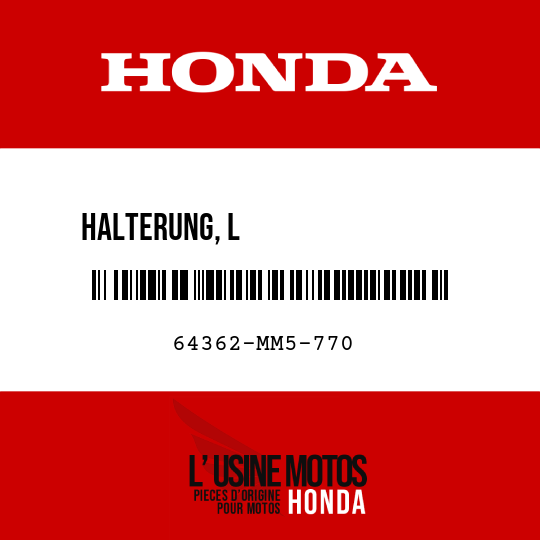 image de 64362-MM5-770 HALTERUNG, L MITTENVERKLEIDUNG