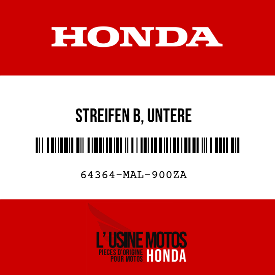 image de 64364-MAL-900ZA STREIFEN B, UNTERE WINDLAUFABDEKUNG, L () TYPE4 