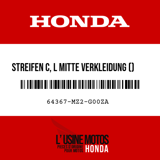 image de 64367-MZ2-G00ZA STREIFEN C, L MITTE VERKLEIDUNG () TYPE24