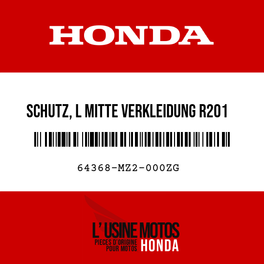 image de 64368-MZ2-000ZG SCHUTZ, L MITTE VERKLEIDUNG R201 