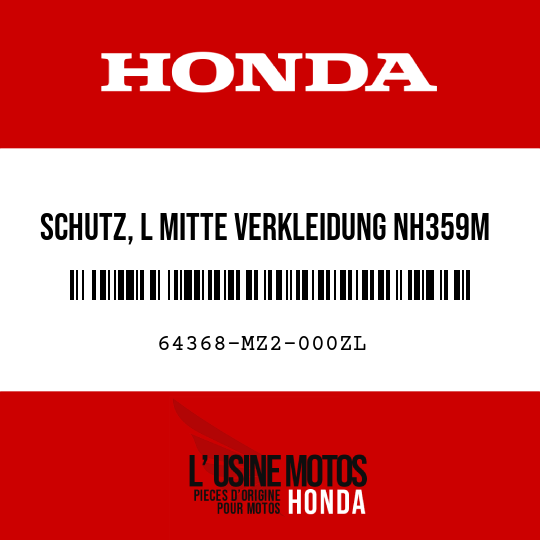 image de 64368-MZ2-000ZL SCHUTZ, L MITTE VERKLEIDUNG NH359M