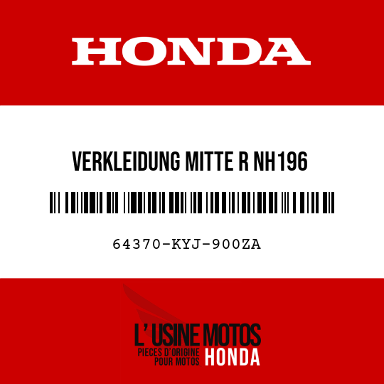 image de 64370-KYJ-900ZA VERKLEIDUNG MITTE R NH196