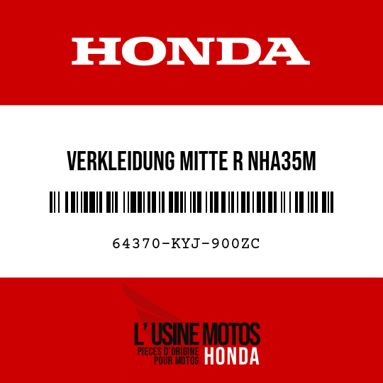 image de 64370-KYJ-900ZC VERKLEIDUNG MITTE R NHA35M