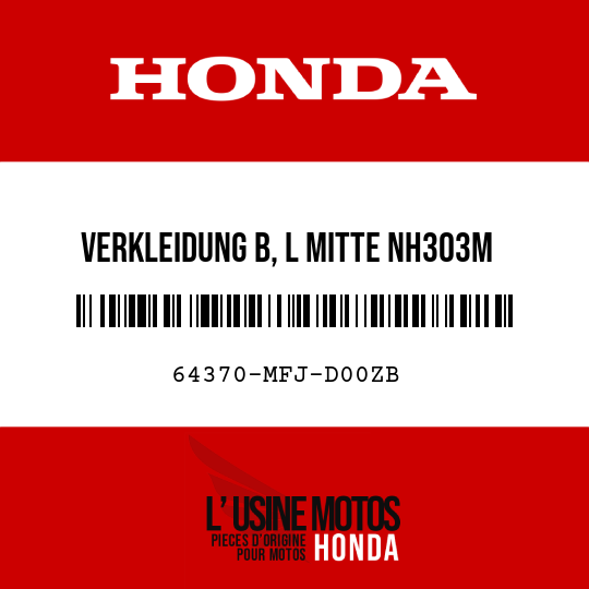 image de 64370-MFJ-D00ZB VERKLEIDUNG B, L MITTE NH303M 