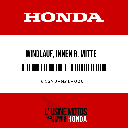 image de 64370-MFL-000 WINDLAUF, INNEN R, MITTE