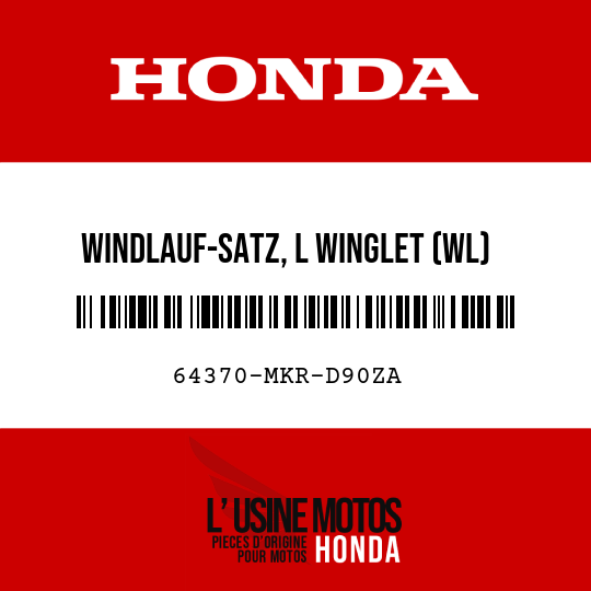 image de 64370-MKR-D90ZA WINDLAUF-SATZ, L WINGLET (WL) NHB53P