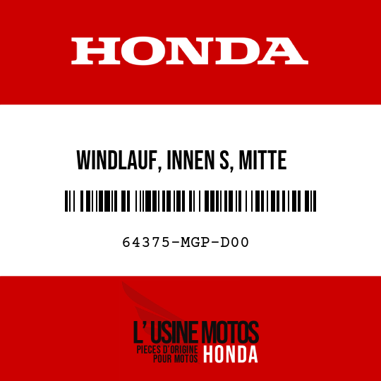 image de 64375-MGP-D00 WINDLAUF, INNEN S, MITTE