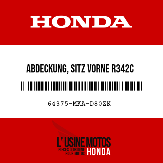 image de 64375-MKA-D80ZK ABDECKUNG, SITZ VORNE R342C