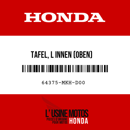 image de 64375-MKH-D00 TAFEL, L INNEN (OBEN)