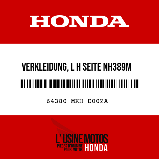 image de 64380-MKH-D00ZA VERKLEIDUNG, L H SEITE NH389M (NH389M MATTES KUGEL-SILBER)