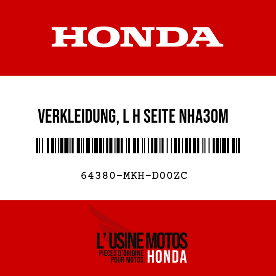 image de 64380-MKH-D00ZC VERKLEIDUNG, L H SEITE NHA30M (NHA30M DIGITAL, SILBER-METALLIC)