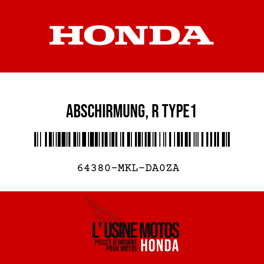 image de 64380-MKL-DA0ZA ABSCHIRMUNG, R TYPE1