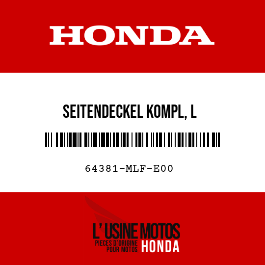 image de 64381-MLF-E00 SEITENDECKEL KOMPL, L