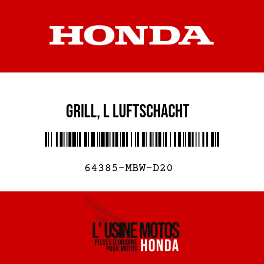 image de 64385-MBW-D20 GRILL, L LUFTSCHACHT