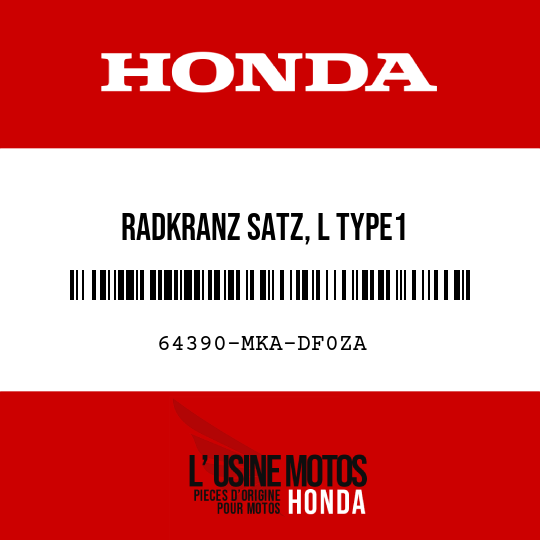 image de 64390-MKA-DF0ZA RADKRANZ SATZ, L TYPE1
