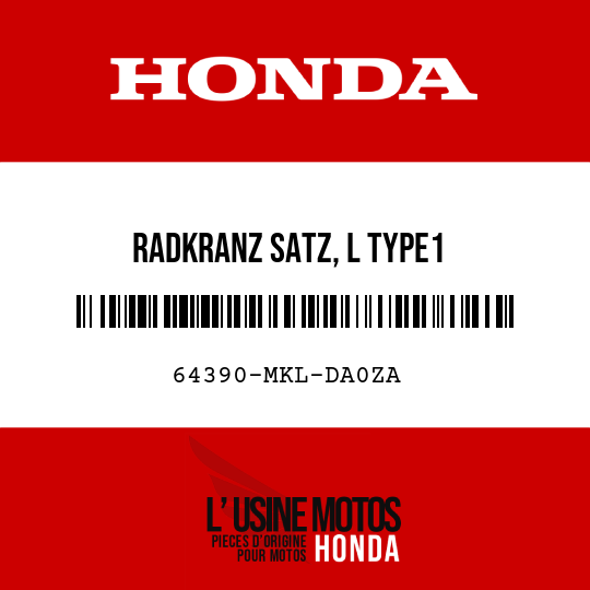 image de 64390-MKL-DA0ZA RADKRANZ SATZ, L TYPE1