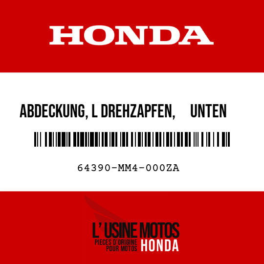 image de 64390-MM4-000ZA ABDECKUNG, L DREHZAPFEN, UNTEN PB184MU (PB184MU GRANITBLAUMETALLIC-U)
