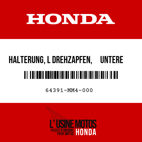 image de 64391-MM4-000 HALTERUNG, L DREHZAPFEN,     UNTERE ABDECKUNG