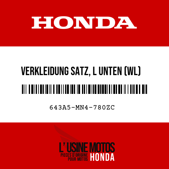 image de 643A5-MN4-780ZC VERKLEIDUNG SATZ, L UNTEN (WL) NH193P 