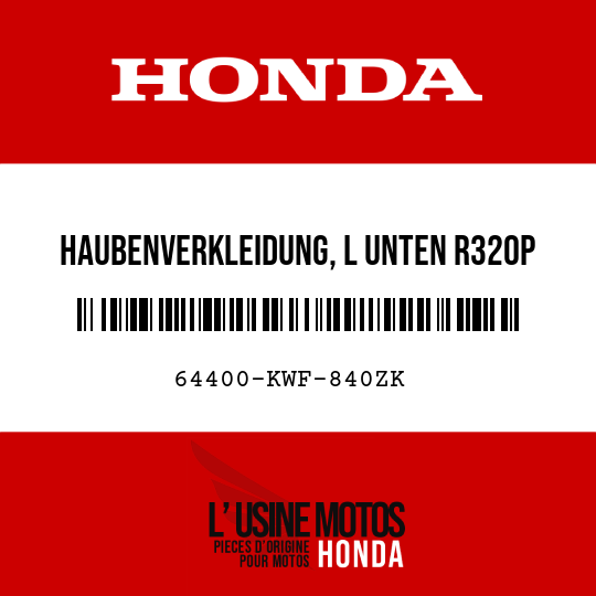 image de 64400-KWF-840ZK HAUBENVERKLEIDUNG, L UNTEN R320P