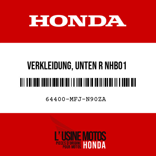 image de 64400-MFJ-N90ZA VERKLEIDUNG, UNTEN R NHB01