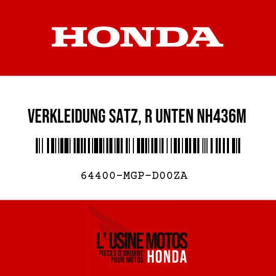 image de 64400-MGP-D00ZA VERKLEIDUNG SATZ, R UNTEN NH436M
