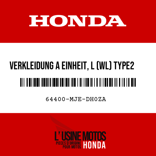 image de 64400-MJE-DH0ZA VERKLEIDUNG A EINHEIT, L (WL) TYPE2 (TYPE2 )