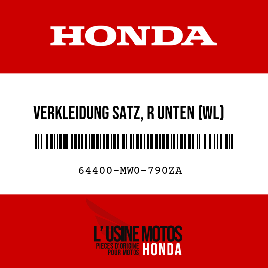 image de 64400-MW0-790ZA VERKLEIDUNG SATZ, R UNTEN (WL) TYPE5 