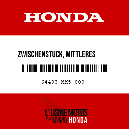 image de 64403-MM5-000 ZWISCHENSTUCK, MITTLERES      LUFTLEITBLECH L