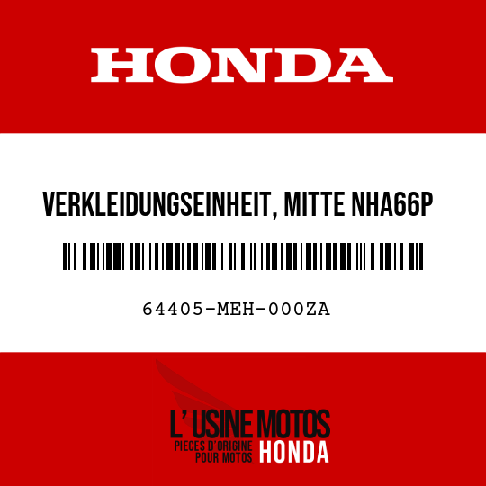 image de 64405-MEH-000ZA VERKLEIDUNGSEINHEIT, MITTE NHA66P