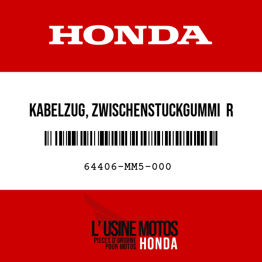image de 64406-MM5-000 KABELZUG, ZWISCHENSTUCKGUMMI  R