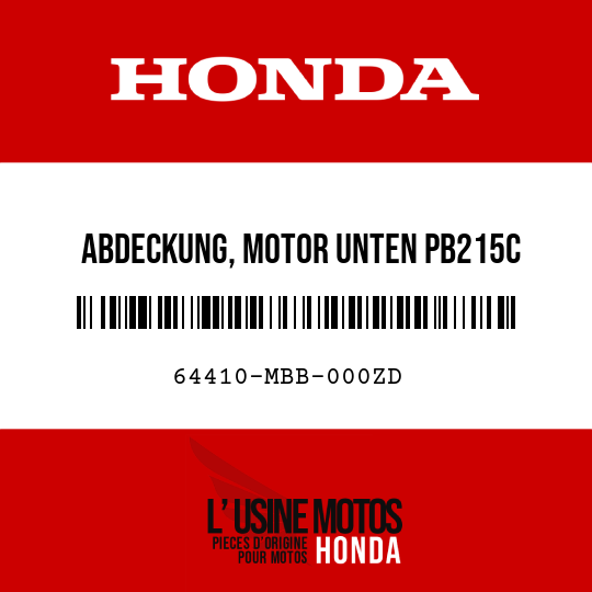 image de 64410-MBB-000ZD ABDECKUNG, MOTOR UNTEN PB215C 