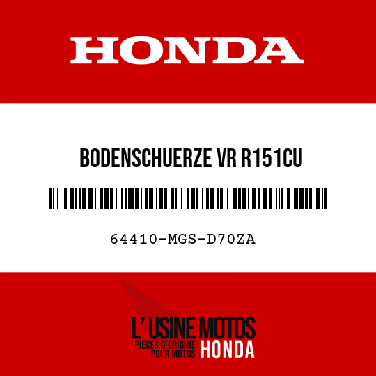 image de 64410-MGS-D70ZA BODENSCHUERZE VR R151CU