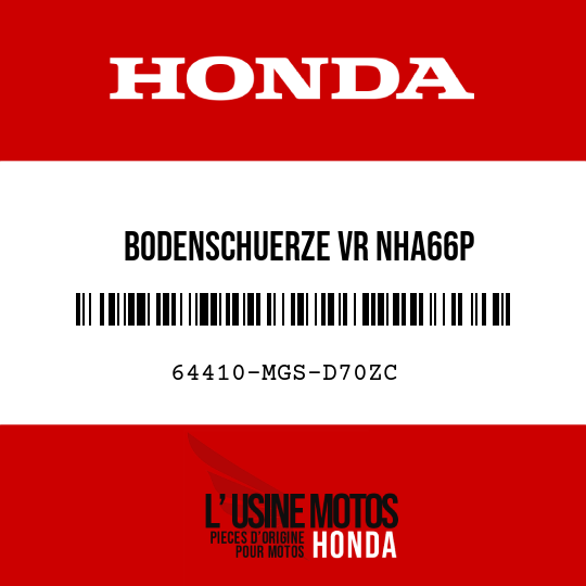 image de 64410-MGS-D70ZC BODENSCHUERZE VR NHA66P