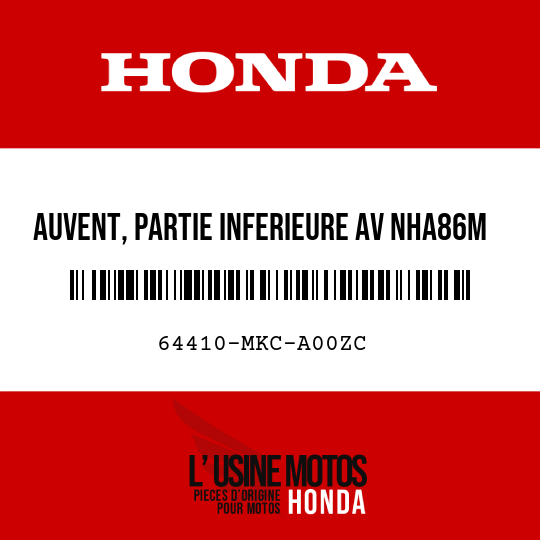 image de 64410-MKC-A00ZC AUVENT, PARTIE INFERIEURE AV NHA86M