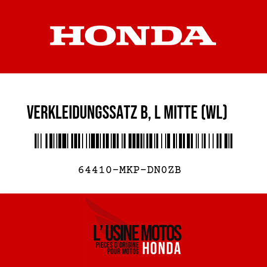 image de 64410-MKP-DN0ZB VERKLEIDUNGSSATZ B, L MITTE (WL) TYPE2