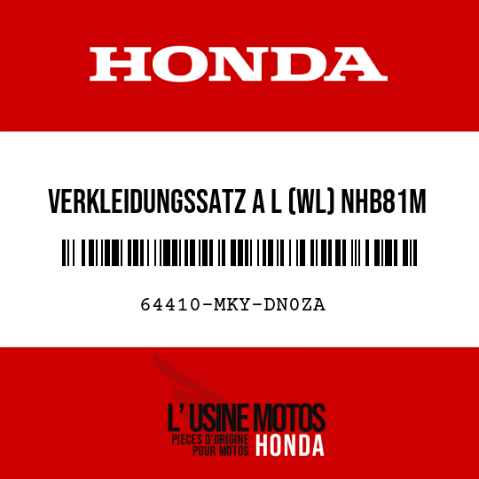 image de 64410-MKY-DN0ZA VERKLEIDUNGSSATZ A L (WL) NHB81M