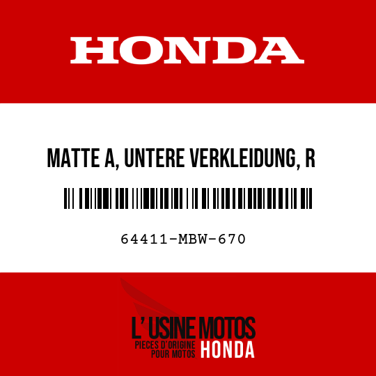 image de 64411-MBW-670 MATTE A, UNTERE VERKLEIDUNG, R