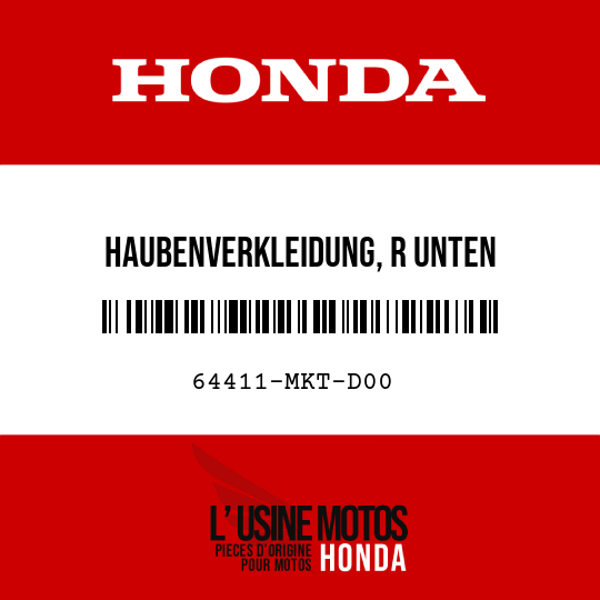 image de 64411-MKT-D00 HAUBENVERKLEIDUNG, R UNTEN