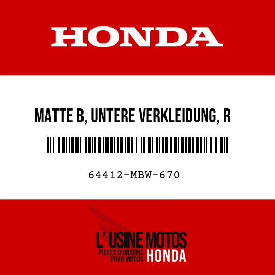image de 64412-MBW-670 MATTE B, UNTERE VERKLEIDUNG, R