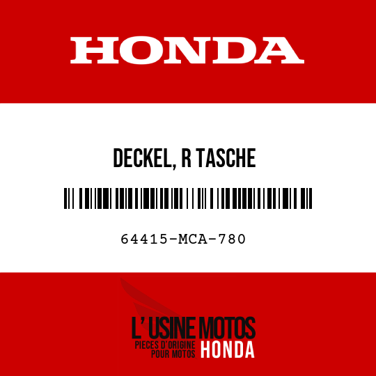 image de 64415-MCA-780 DECKEL, R TASCHE