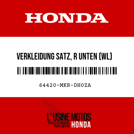 image de 64420-MKR-DH0ZA VERKLEIDUNG SATZ, R UNTEN (WL) TYPE2 (TYPE2 )