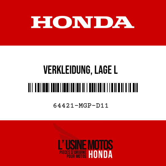 image de 64421-MGP-D11 VERKLEIDUNG, LAGE L