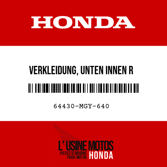 image de 64430-MGY-640 VERKLEIDUNG, UNTEN INNEN R