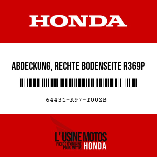 image de 64431-K97-T00ZB ABDECKUNG, RECHTE BODENSEITE R369P
