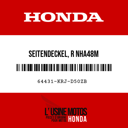 image de 64431-KRJ-D50ZB SEITENDECKEL, R NHA48M