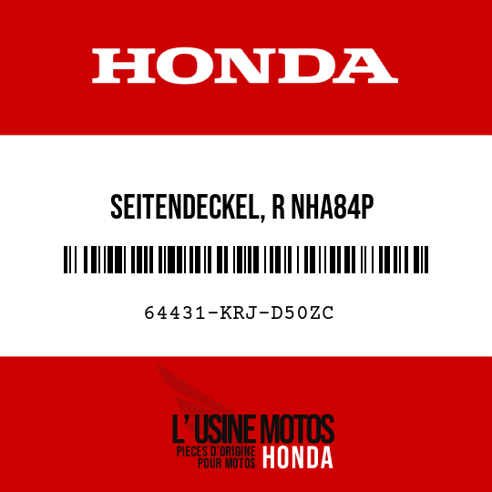 image de 64431-KRJ-D50ZC SEITENDECKEL, R NHA84P